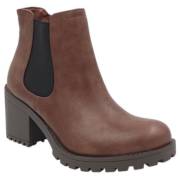 Sun+Stone Women Morghan Block heel Chelsea Booties Size US 9M Chocolate Brown - Picture 1 of 5